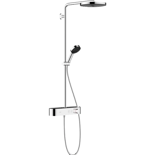 Душевая система Hansgrohe Pulsify S Showerpipe 260 1jet с термостатом для ванны 24221000, хром Душевая система Hansgrohe Pulsify S Showerpipe 260 1jet с термостатом для ванны 24221000, хром