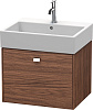 Картинка анонса товара «тумба под раковину duravit brioso br405301021 подвесная 58 см орех темный»