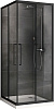 Картинка анонса товара «душевой уголок abber schwarzer diamant ag02100bh 100x100 см универсальный, профиль черный, стекло прозрачное»