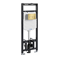 Детальная картинка товара «инсталляция для унитаза wasserkraft alme 15tlt.010.me.mg03 с клавишей смыва золото»