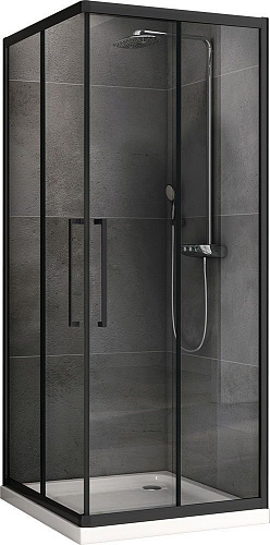 Душевой уголок ABBER Schwarzer Diamant AG02100BH 100x100 см универсальный, профиль черный, стекло прозрачное Душевой уголок ABBER Schwarzer Diamant AG02100BH 100x100 см универсальный, профиль черный, стекло прозрачное