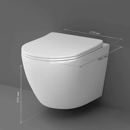 Унитаз подвесной AM.PM Like C801900SC AquaSpin с сиденьем микролифт Унитаз подвесной AM.PM Like C801900SC AquaSpin с сиденьем микролифт