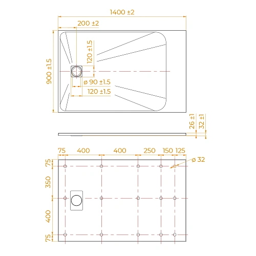 Душевой поддон RGW TSS-W 900x1400 мм 553502914-01 прямоугольный Душевой поддон RGW TSS-W 900x1400 мм 553502914-01 прямоугольный