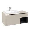 Картинка анонса товара «тумба под раковину villeroy &amp; boch subway 3.0 с подсветкой cashmere grey / cashmere grey c572l1vn»