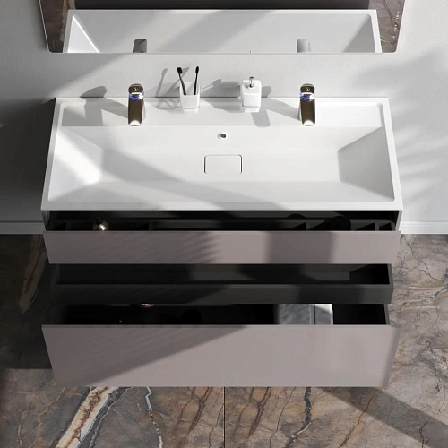 Тумба под раковину AM.PM Inspire V2.0 M50AFHX1203EGM подвесная, 120 см, push-to-open, элегантный Тумба под раковину AM.PM Inspire V2.0 M50AFHX1203EGM подвесная, 120 см, push-to-open, элегантный