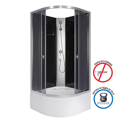 Душевая кабина Niagara Eco E80/40/TN/BK (800х800х1950) E80/40/TN/BK Душевая кабина Niagara Eco E80/40/TN/BK (800х800х1950) E80/40/TN/BK