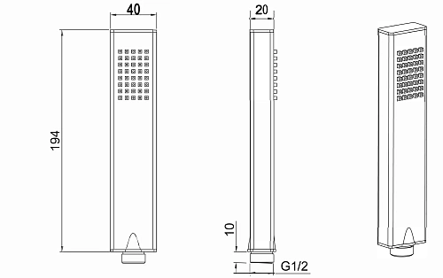 Душевая лейка Allen Brau Infinity 5.21022-BN никель браш Душевая лейка Allen Brau Infinity 5.21022-BN никель браш