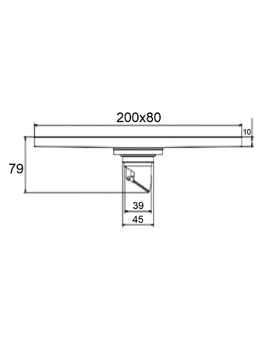 Душевой трап Orange TR01-009ni 80х200 никель Душевой трап Orange TR01-009ni 80х200 никель