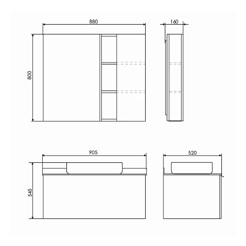 Зеркальный шкаф Comforty Милан-90 00004137130 белый глянец Зеркальный шкаф Comforty Милан-90 00004137130 белый глянец
