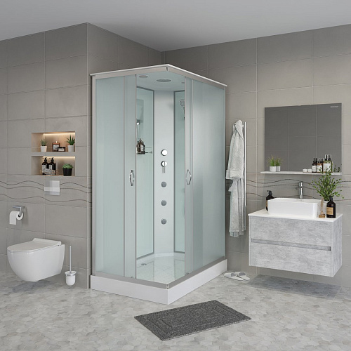 Душевая кабина Niagara Classic NG-43975-14QG (900х700х2150) низкий поддон (13см) стекло матовое 439753QG Душевая кабина Niagara Classic NG-43975-14QG (900х700х2150) низкий поддон (13см) стекло матовое 439753QG