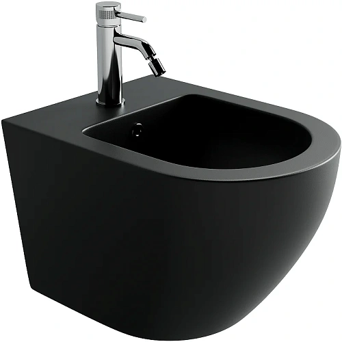Биде подвесное Ceramica Nova UNO CN11002MB черный матовый Биде подвесное Ceramica Nova UNO CN11002MB черный матовый