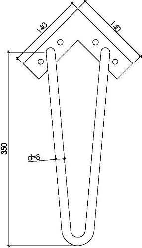 Ножки для мебели Armadi Art CARO 886-CR хром, (пара) Ножки для мебели Armadi Art CARO 886-CR хром, (пара)
