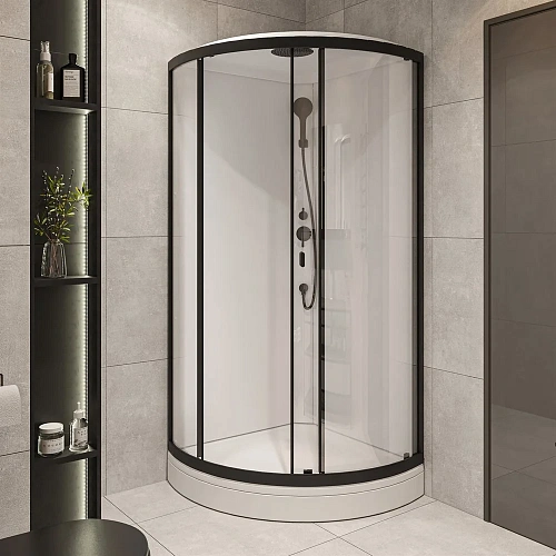 Душевая кабина STWORKI Хельсинки by Damixa Хельсинки HWHC-401-090BT 90x90, средний поддон 562061 Душевая кабина STWORKI Хельсинки by Damixa Хельсинки HWHC-401-090BT 90x90, средний поддон 562061