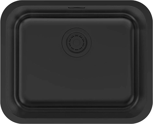 Кухонная мойка Paulmark VELLO 53 UN VE53-MBN, матовый черный NANO-PVD, 533х433мм Кухонная мойка Paulmark VELLO 53 UN VE53-MBN, матовый черный NANO-PVD, 533х433мм