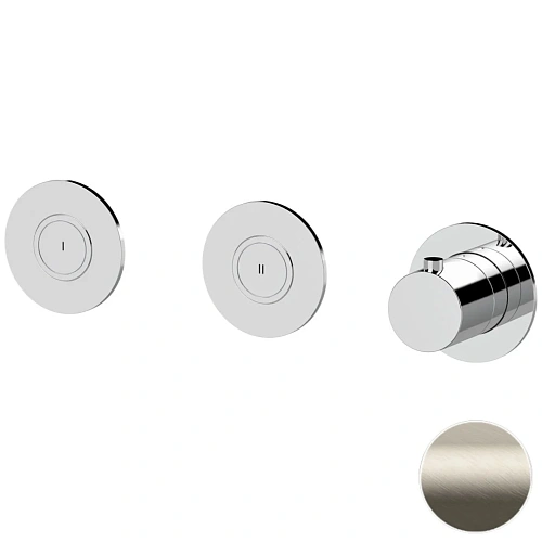 Смеситель для душа Remer X Style X99D2PKBXV термостатический, сталь Смеситель для душа Remer X Style X99D2PKBXV термостатический, сталь