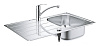 Картинка анонса товара «кухонная мойка grohe k200, нержавеющая сталь со смесителем (31565sd1)»