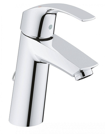Смеситель для раковины GROHE Eurosmart с цепочкой и средним изливом, хром (23323001) Смеситель для раковины GROHE Eurosmart с цепочкой и средним изливом, хром (23323001)