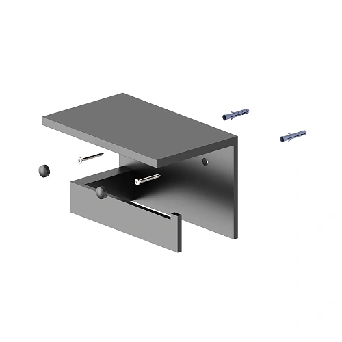 Держатель туалетной бумаги Timo Petruma 15243/03 с полкой для телефона черный Держатель туалетной бумаги Timo Petruma 15243/03 с полкой для телефона черный