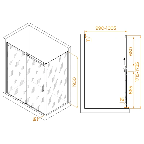 Душевой уголок RGW TO-44B (TO-14B + Z-050-2B) 1700x1000 мм 02074470-14 черный Easy Clean Душевой уголок RGW TO-44B (TO-14B + Z-050-2B) 1700x1000 мм 02074470-14 черный Easy Clean