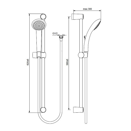 Душевой гарнитур Vidima Fresh S BA207AA Душевой гарнитур Vidima Fresh S BA207AA