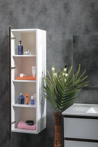 Шкаф-пенал Boheme CAPOLDA белый + ручка дерево 849-120-WW Шкаф-пенал Boheme CAPOLDA белый + ручка дерево 849-120-WW