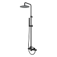 Душевая система CEZARES LEAF-CVDA-30-NOP телескопическая с изливом с верхним и ручным душем, диаметр 300 мм АбС пластик, черный матовый Душевая система CEZARES LEAF-CVDA-30-NOP телескопическая с изливом с верхним и ручным душем, диаметр 300 мм АбС пластик, черный матовый