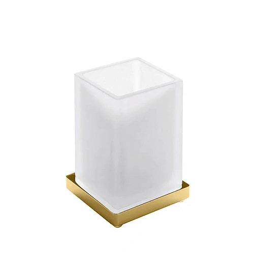 Стакан Colombo Look B1641.OM-VAN настольный, PVD золото матовое/матовое стекло Стакан Colombo Look B1641.OM-VAN настольный, PVD золото матовое/матовое стекло