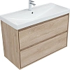 Тумба под раковину Aquanet Милан 100 дуб светлый 00336385 подвесная Тумба под раковину Aquanet Милан 100 дуб светлый 00336385 подвесная