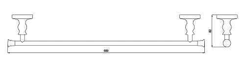 Полотенцедержатель Rush Crete CR35531 60 см Полотенцедержатель Rush Crete CR35531 60 см