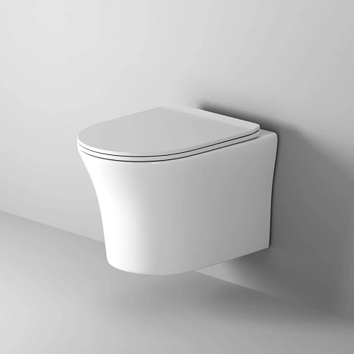 Унитаз подвесной GROSSMAN GR-4475S Style 490x365x355 безободковый с тонкой крышкой Унитаз подвесной GROSSMAN GR-4475S Style 490x365x355 безободковый с тонкой крышкой