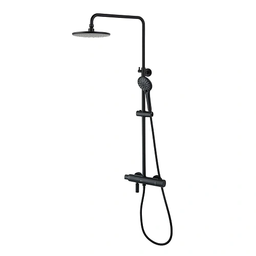 Душевая система Lemark Bronx LM3772BL термостатический, черный Душевая система Lemark Bronx LM3772BL термостатический, черный