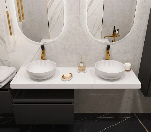 Столешница Armadi Art FLAT CALACATTA 869-160-CLCT 1610x460x70 Столешница Armadi Art FLAT CALACATTA 869-160-CLCT 1610x460x70