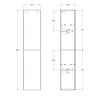 Шкаф-пенал BelBagno AURORA-1600-2A-SC-BL-P-L подвесной 330x300 Bianco Lucido Шкаф-пенал BelBagno AURORA-1600-2A-SC-BL-P-L подвесной 330x300 Bianco Lucido