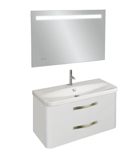 Комплект мебели 100 см Jacob Delafon Replay , белый, 2 ящика, с подсветкой, подвесной монтаж E4487-0 E4487-00+EB1161-NF+EB1047-G1C Комплект мебели 100 см Jacob Delafon Replay , белый, 2 ящика, с подсветкой, подвесной монтаж E4487-0 E4487-00+EB1161-NF+EB1047-G1C