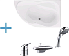 Картинка анонса товара «акриловая ванна aquanet graciosa 150x90 r (каркас + смеситель aquanet practic 2 af111-63b) 00203941 + 00179162 + 00216780»