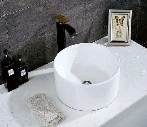 Раковина CeramaLux 9011 накладная, белый Раковина CeramaLux 9011 накладная, белый