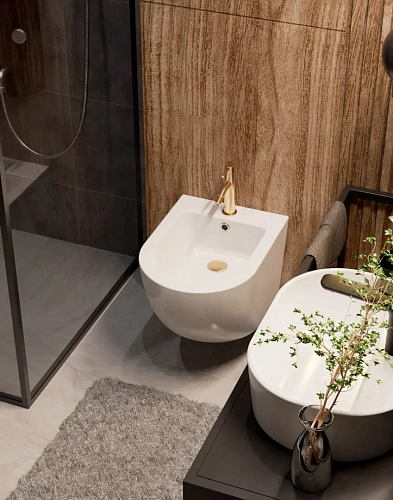 Смеситель для биде AQUAme Siena AQM 6216GG Glossy gold AQM6216GG Смеситель для биде AQUAme Siena AQM 6216GG Glossy gold AQM6216GG