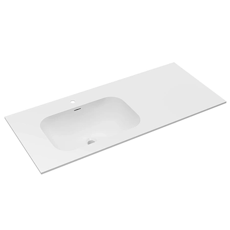 Раковина Vincea Elise VCB-4EL120MW-L, Corian левая, белый матовый Раковина Vincea Elise VCB-4EL120MW-L, Corian левая, белый матовый