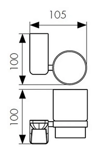 Держатель стакана Kaiser KH-4505 бронза цинк Держатель стакана Kaiser KH-4505 бронза цинк