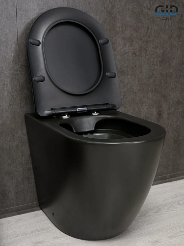 Унитаз приставной Gid TRS-269BM 62214Y черный матовый 56x36.5x42 с крышкой микролифт Унитаз приставной Gid TRS-269BM 62214Y черный матовый 56x36.5x42 с крышкой микролифт