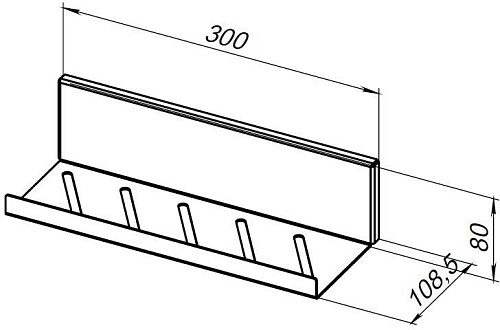 Полка Aquanet Магнум 30x80 белая матовая, открытая 00302236 Полка Aquanet Магнум 30x80 белая матовая, открытая 00302236