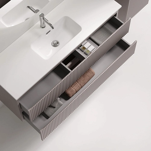 Тумба под раковину SANCOS Snob SNR120/39SM R 1195х390х500 Doha Soft подвесная Тумба под раковину SANCOS Snob SNR120/39SM R 1195х390х500 Doha Soft подвесная