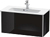 Картинка анонса товара «тумба под раковину duravit xsquare xs406604040 подвесная 81 см черный глянцевый»
