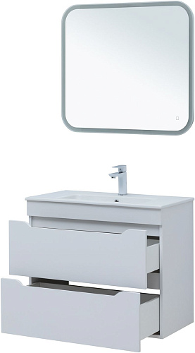 Тумба под раковину Aquanet Практика 80 00347965 белый глянец Тумба под раковину Aquanet Практика 80 00347965 белый глянец