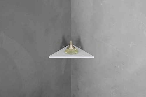 Полка ABBER Stein AS1652 угловая белая матовая Полка ABBER Stein AS1652 угловая белая матовая