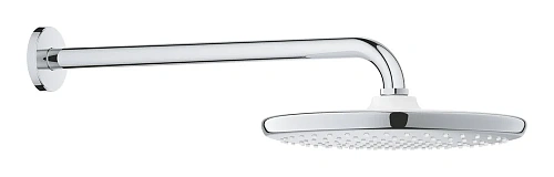 Верхний душ GROHE Tempesta 250, круглый (низ-хром, верх-белый) + Душевой кронштейн 380 мм, хром (266 26668000 Верхний душ GROHE Tempesta 250, круглый (низ-хром, верх-белый) + Душевой кронштейн 380 мм, хром (266 26668000