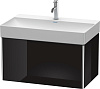 Картинка анонса товара «тумба под раковину duravit xsquare xs406204040 подвесная 78 см черный глянцевый»