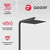 Душевая система Agger Great A2893344 с изливом, черный Душевая система Agger Great A2893344 с изливом, черный