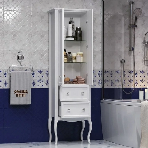 Шкаф-пенал Opadiris Валери 56 двухстворчатый, белый 00-00007339 Шкаф-пенал Opadiris Валери 56 двухстворчатый, белый 00-00007339