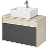 Тумба под раковину Aquaton Лофт Урбан 80 серый графит, дуб орегон 1A247601LQX60
